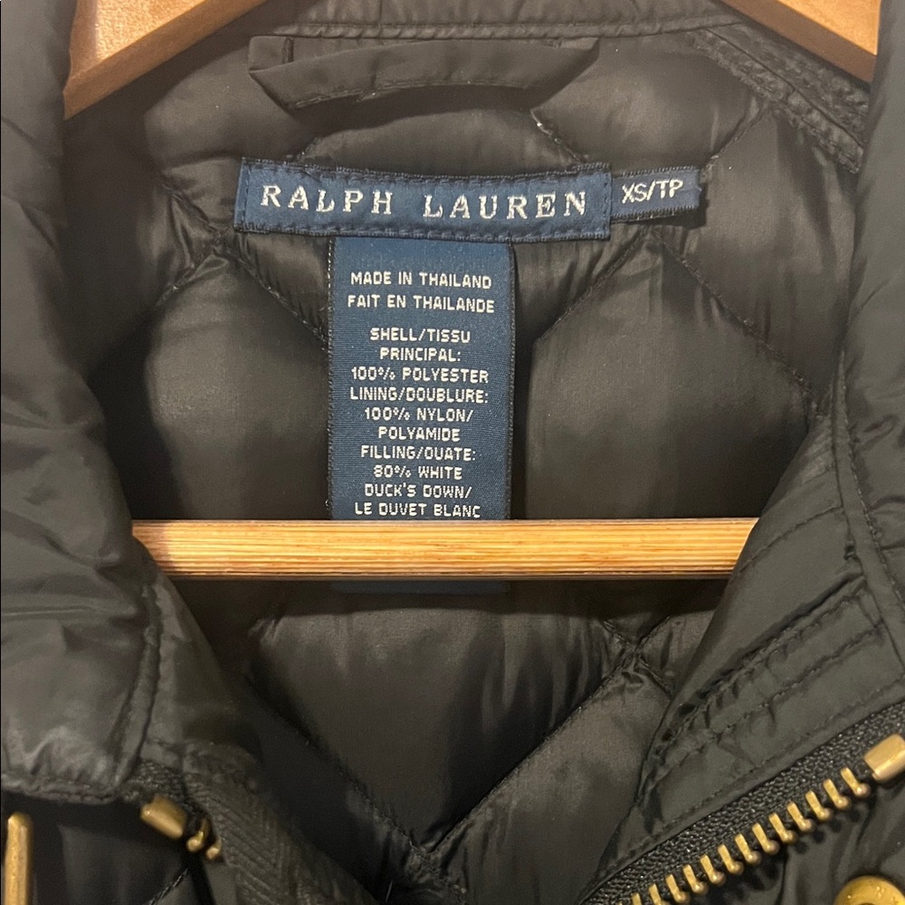 Ralph Lauren Black Quilted Vest with Gold Buttons - Picture 2 of 4